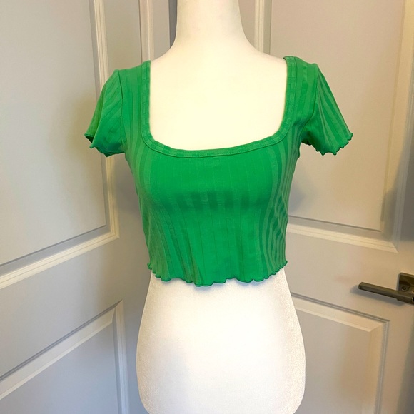 Green crop top Aerie - Picture 1 of 4